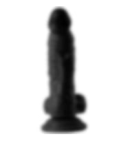 River World Siyahi Gerçekçi ve Vantuzlu 17 cm'lik Dildo A nal Pe nis