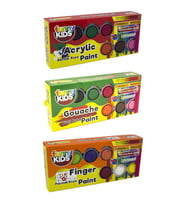 Funny Kids 36x25 ml. Boya Seti (12 Akrilik, 12 Guaj, 12 Parmak) 