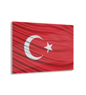 LEYLASER Türk Bayrağı Cam Tablo Duvar Dekoru Model 1 (Karışık)