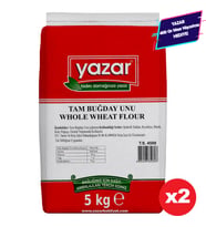 Yazar Taş Değirmende Öğütülmüş Tam Buğday Unu 5 Kg X 2 Paket