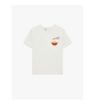 Koton Ramen Baskı Detaylı Beyaz Kadın T-Shirt 6SAK50055EK