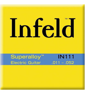 Thomastik IN111 Elektro Gitar Tel Seti - Infeld Super Alloy (Profesyonel - .011)  Super Alloy Sargı Teknolojisi, Dengeli Manyetik Tepki ve Uzun Süreli Parlak Ton  Ölçü: .011 - .052 Medium (6'lı Tam Takım Set)