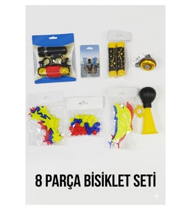 8 parça bisiklet seti bisiklet aksesuarı(İSTEDİĞİNİZ RENKLERDE GÖNDERİM YAPILIR.)