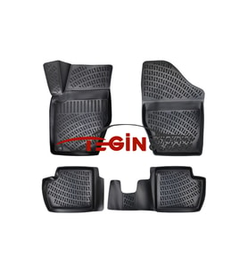 Citroen C4 2009 3D Havuzlu Paspas Siyah (Karışık)
