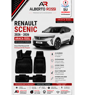 RENAULT SCENIC 2026 - 2026 Araca Özel Kauçuk 3D Profesyonel Oto Paspası