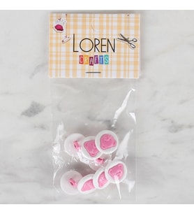 Loren Crafts 8 li Pembe Düğme - 625