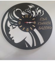 Kuaför Duvar Saati Muhteşem tasaım sağlam (3+3 mm) mdf (kaliteli)