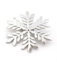 Kar Tanesi Snow Flake Yeni Yıl Yılbaşı Paslanmaz Çelik Broş Rozet RZ295