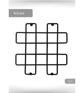 Nihale Paslanmaz Tencere Çaydanlık Altlığı Isıya Dayanıklı Mutfak Tezgahı Koruyucusu Çelik Siyah