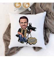 Kişiye Özel Fotoğrafçı Karikatürlü Yastık