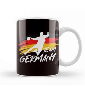 Handball Team Germany Flag Handballer Ball Sports Player Kupa Bardak Porselen