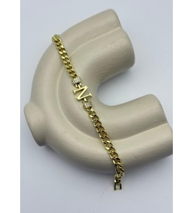 Vip Gold N Harf Taşlı Gurmet Bileklik - 26vipb38