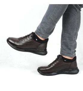Dropland 8351 Kahve Milano %100 Deri Erkek Casual Ayakkabı  (Kahverengi)