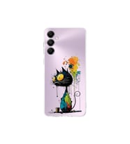 Samsung Galaxy A05S ile Uyumlu Splash Kedi Tasarımlı Şeffaf Silikon Kılıf