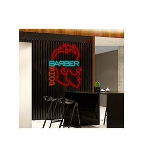 BARBER SHOP Yazılı ve Şekilli Neon Tabela