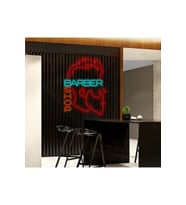 BARBER SHOP Yazılı ve Şekilli Neon Tabela