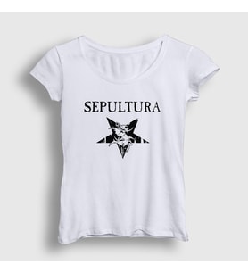 Presmono Kadın Beyaz Logo V2 Sepultura T-Shirt 173188tt (Beyaz)