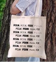 BK Gift Fcuk Tasarımlı Kanvas Bez Çanta, Baskılı Omuz Çantası, Alışveriş Çantası, Plaj Çantası, Arkadaşa Hediye-9