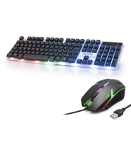 Gaming Klavye Ve Mouse Seti Led - Siyah KGC10