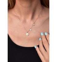 Papatya Silver 925 Ayar Gümüş Rose Kaplama Papatya Kadın Kolye