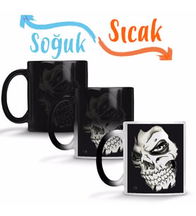 Caveira 06 Sihirli Kupa Bardak Porselen