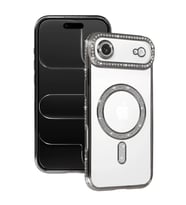 iPhone 17 Air Joke Simli Magneticsafe Kılıf - Gümüş