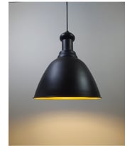 RİOLİGHT RETRO TEKLİ METAL SARKIT AVİZE ÇAP: 28CM (Siyah)
