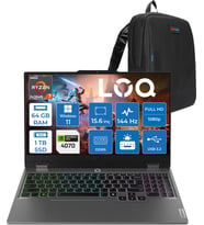 Lenovo Loq 15ARP9 Amd Ryzen 7 7435HS 64GB Ddr5 1tb SSD Windows 11 Pro 4070 8gb 115W 15.6" Fhd (1920X1080) IPS 300NITS 144Hz Taşınabilir Bilgisayar 83JC00FGTRP38 + Zetta Çanta