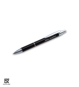 Kişiye Özel Siyah ve Gümüş Renk Metal Tükenmez Kalem GDTK-904156