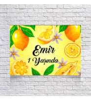 Limon Temalı Doğum Günü Afişi 35X50 cm