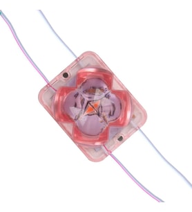 Powermaster PM-14716 12 Volt 2 Watt Pembe Yanıp Sönen Çakar 4333-3030 Modül Led 43x33x28mm