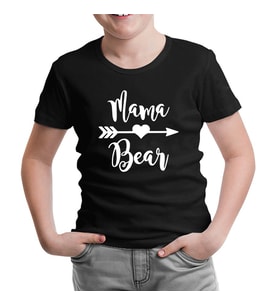 Mama Bear Siyah Çocuk Tshirt