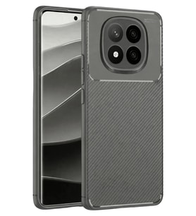 Redmi Note 14 Pro Plus Kılıf Auto Focus Karbon Kapak - Gri