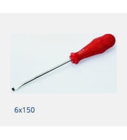 6 x 150 mm Düz Tornavida (Kırmızı)