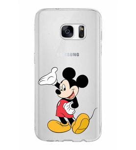 Samsung Galaxy S7 Kapak Mickey Mouse Tasarımlı Şeffaf Silikon Kılıf