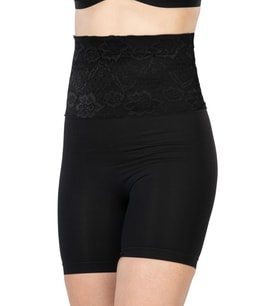 SİYAH MI Emay 2091 Önü Dantelli Yüksek Bel Boxer Korse