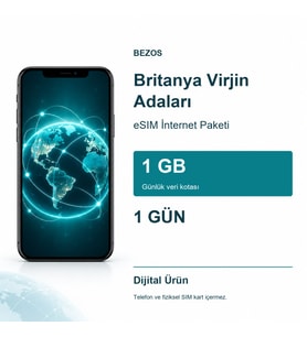 Britanya Virjin Adaları eSIM İnternet Paketi Günlük 1 GB 1 Gün