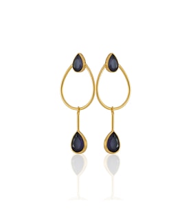 Kadir Jewellery 22 Ayar Altın Kaplama Kadın Sallantılı Küpe -El İşçiliği Ve Hipoalerjenik Küpe-E85