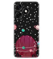 Spark 10C Kılıf Resimli Desenli Baskılı Silikon Space Woman 1311