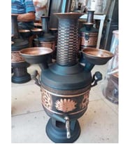 5 Lt Kabartmalı Bakır Semaver BS05-K