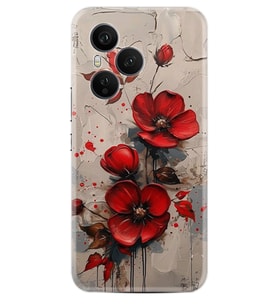 Honor 400 Pro Kılıf Boutique Baskılı Resimli Kırmızı Çiçek Pcode -098