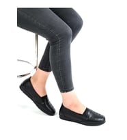 Moda Ayakkabı 3209 Günlük Kadın Babet Ayakkabı (Siyah)