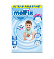 Molfix Bebek Bezi Ultra Fırsat Paketi 5 Beden 11-18 Kg 78 Adet