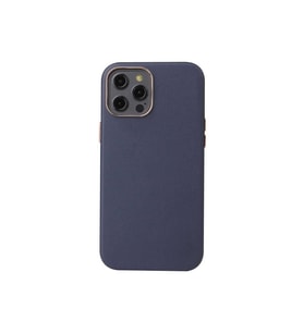 Apple iPhone 12 Pro Max Uyumlu Kılıf Zore Leathersafe Wireless Kapak (Lacivert)