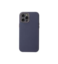 Apple iPhone 12 Pro Max Uyumlu Kılıf Zore Leathersafe Wireless Kapak (Lacivert)
