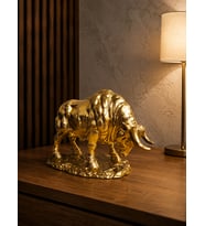 Boğa Biblo Dekoratif Heykel 18x12x9,5 cm 3D Baskı Modern Salon Ofis Masa Dekoru Şans ve Güç Sembolü