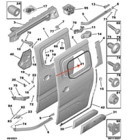 Psa Citroen Berlingo 3 / Classic Peugeot Partner 3 ve Tepee Arka Kapı Cam Fitili 9824027780