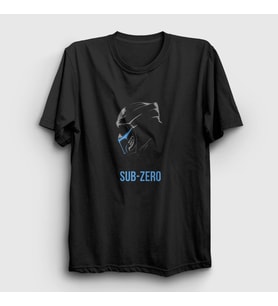 Presmono Unisex Siyah Sub Zero Mortal Kombat T-Shirt 147713tt