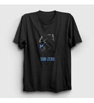 Presmono Unisex Siyah Sub Zero Mortal Kombat T-Shirt 147713tt