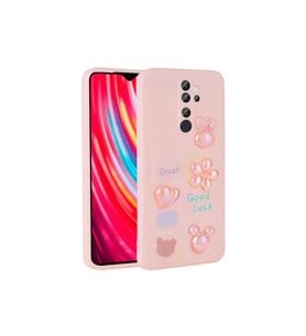 Xiaomi Redmi Note 8 Pro Uyumlu Kılıf Kabartma Figürlü Parlak Zore Toys Silikon Kapak